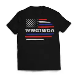Футболка QAnon WWG1WGA Q Anon, футболка с большим пробуждением, MAGA Trump, хлопковая Повседневная футболка для взрослых, 2 вещи