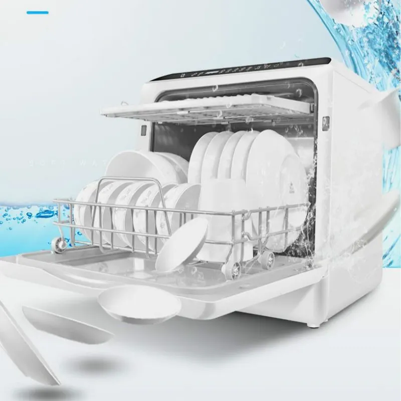 Intelligent Dishwasher Machine 220V Free Shipping Home Free-Installation Desktop Mini Dishwasher High Temperature Sterilization 4