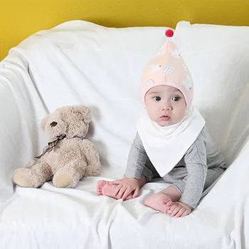 

Baby Hat double-layer Hairy Ball Kids Hats Newborn Boys Girls Cute Cartoon Tire Cap Child Keep Warm Soft Fetal Caps