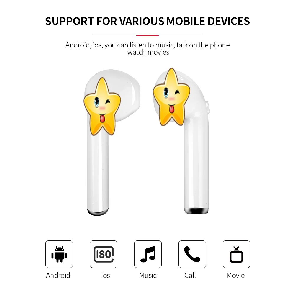 I11 TWS Bluetooth 5,0 беспроводные наушники мини наушники i7s с микрофоном для iPhone X 7 8 samsung S6 S8 Xiaomi huawei LG