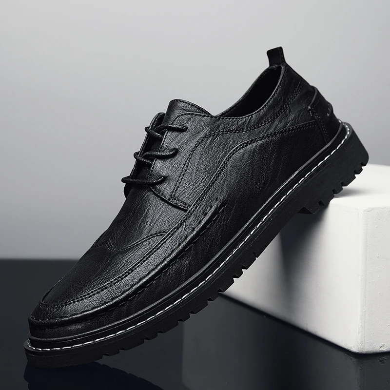 

Casual Leather Loafer Shoes fashion Men Soft Comfortable Shoes Men Moccasins Footwear brogue Mokasin Kasual For Men Shoes men o4