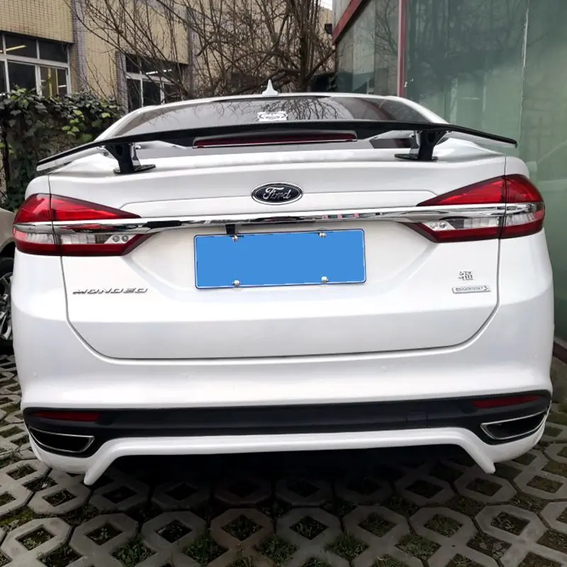 

UBUYUWANTFor Ford Mondeo 2017 2018 ABS Material With LED LAMP Unpainted Primer Color Car Tail Wing Decoration Rear trunk Spoiler