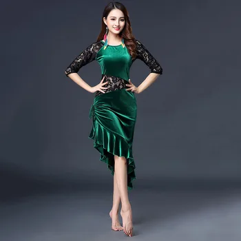 

Belly Dance Costume Women Lace Stitching Bollywood Indian Dress Bellydance Practice Wear Ladies Performance Clothing DC3539