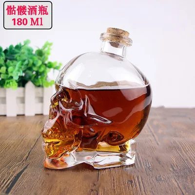 D piece 180ML Год 1 шт. пробковая бутылка с черепом для хранения вина пузырьковая бутылка для Вина Диспенсер бокал для вина подарки на Хэллоуин контейнер для сока - Цвет: D piece 180ML