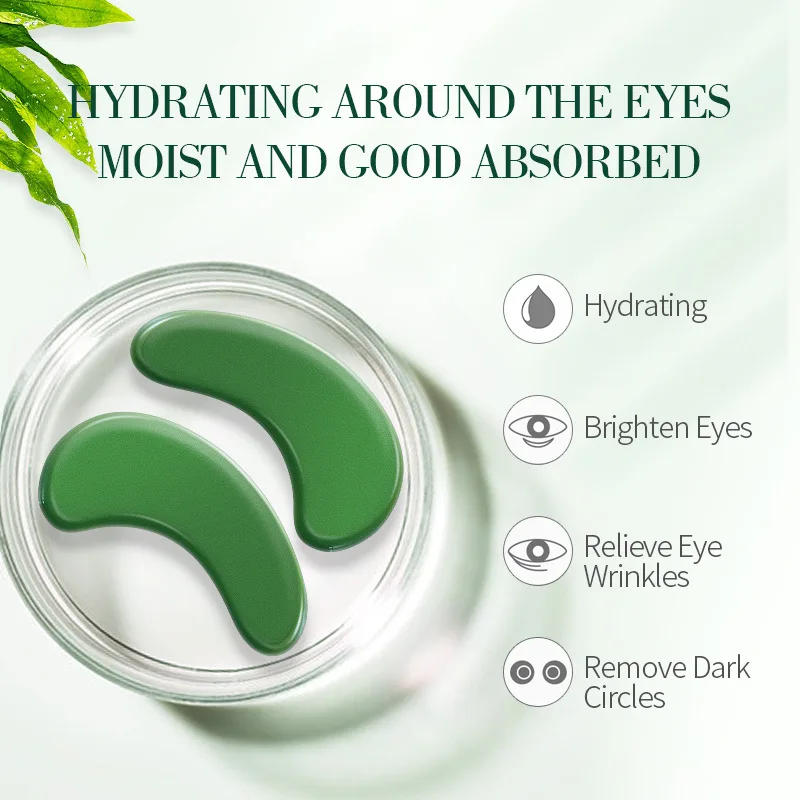 LAIKOU Nicotinamide Crystal Eye Mask Gel Eye Patches Seaweed Moisturizing Remover Dark Circles Anti Wrinkle Eye 4