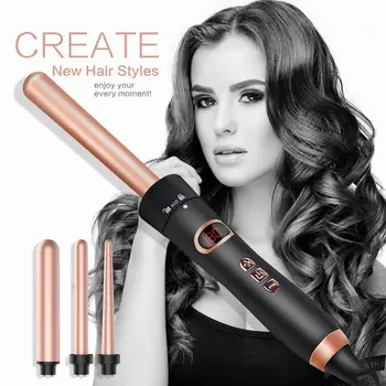 

Hair Curling Iron 5 in 1 Interchangeable Ceramic Barrel Curling Wand Set Professional Hair Curler Set for Hair Styling Tool