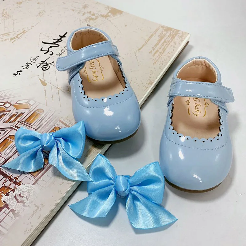 Baby Girls Shoes Patent Leather Princes Shoes Big Bow Mary Janes Party Shoes For Kids Dress Shoe  Autumn Spring Child Baby
