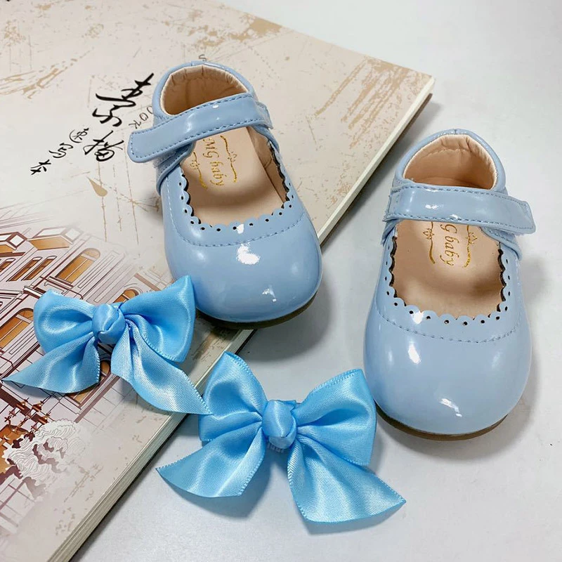 Baby Girls Shoes Patent Leather Princes Shoes Big Bow Mary Janes Party Shoes For Kids Dress Shoe  Autumn Spring Child Baby children's sandals near me