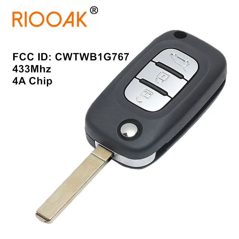

3 кнопочный флуоресцентный чип 433 МГц 4A для Benz Smart Fortwo 453 Forfour 2015 2016 2017 FCC ID: CWTWB1G767