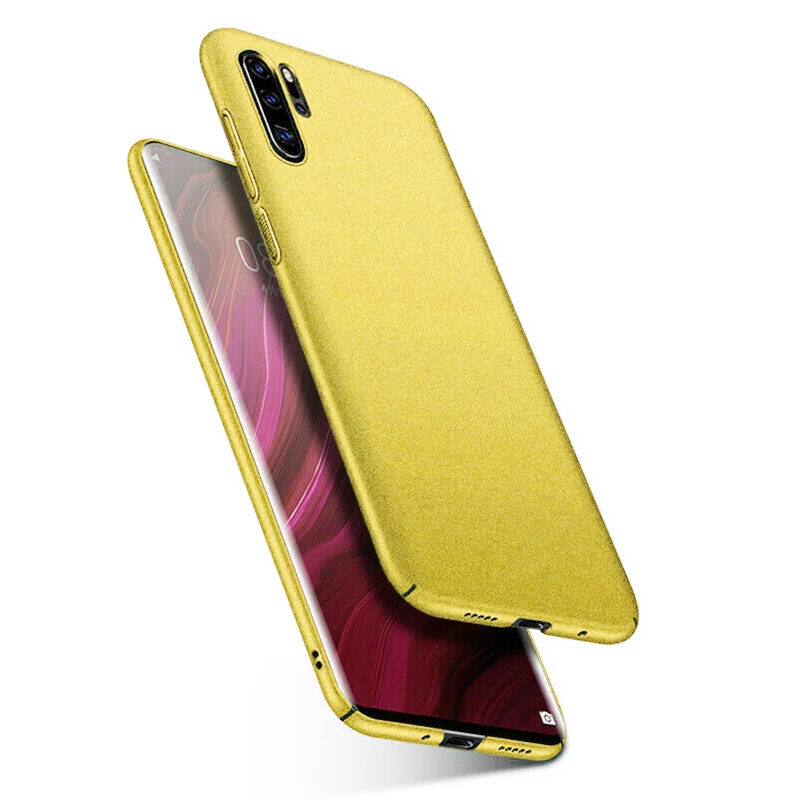 Лимонно-желтый YISHANGOU песчаник жесткий чехол для телефона huawei mate 20 Pro P20 Lite P30 Pro P Smart Plus Y9 Y7 Pro Honor 8X NOVA 3i 4 - Цвет: Лимонно-желтый