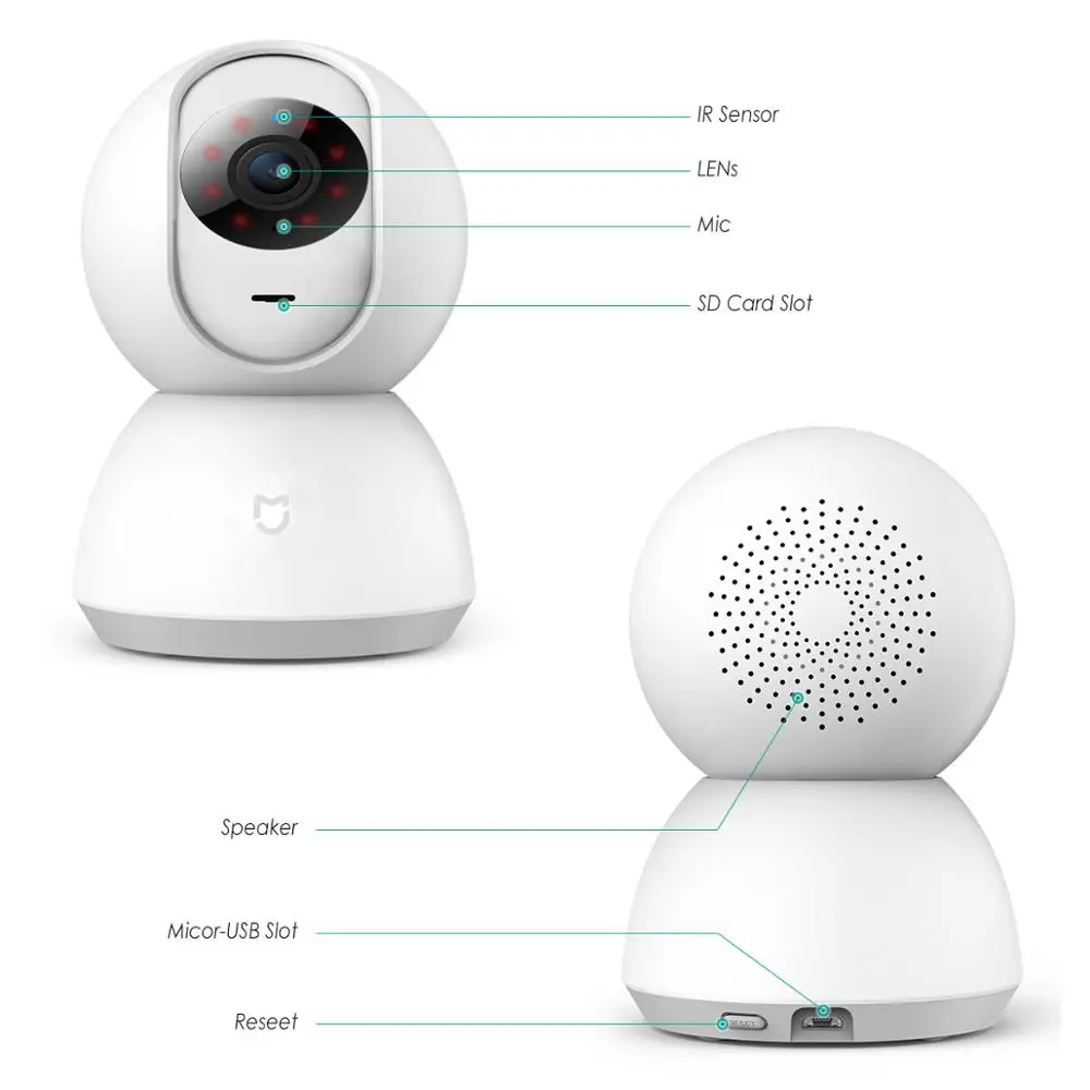 Xiaomi камера наблюдения 1080P IP умная WiFi 360 Угол ночного видения Видеокамера веб