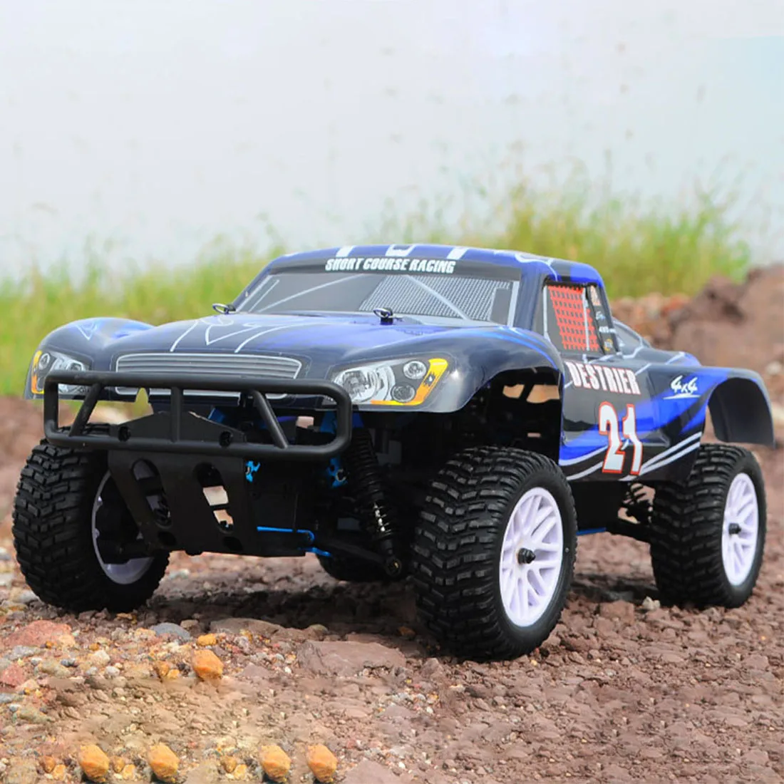 New HSP 94155 1:10 4WD Double Speed Short Course Racing Car Methanol Fuel Powered RC Car (No Need To Assemble)