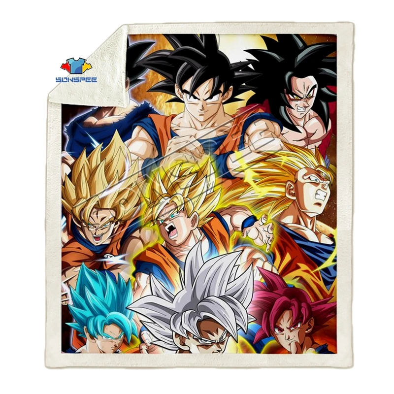 24 Dragon ball Гоку диван в стиле аниме путешествия молодежное постельное белье Узорчатое набивное одеяло покрывало для мальчика девочки путешествия одеяло квилт для софы - Цвет: 24