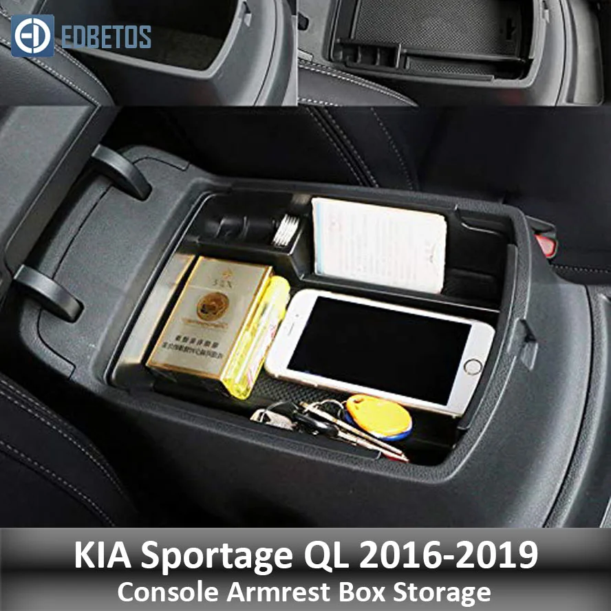 Подлокотник вторичный бардачок для KIA Sportage KX5 QL AT LHD- центральная консоль Органайзер лоток-Sportage укладка аккуратный