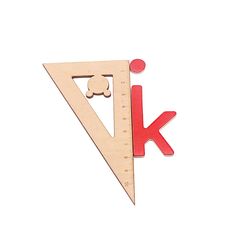 Montessori Wooden 26Pcs Red Blue Alphabets Vowel Consonants English Languages Learning Letters Alphabets Plywood Educational Toy 5