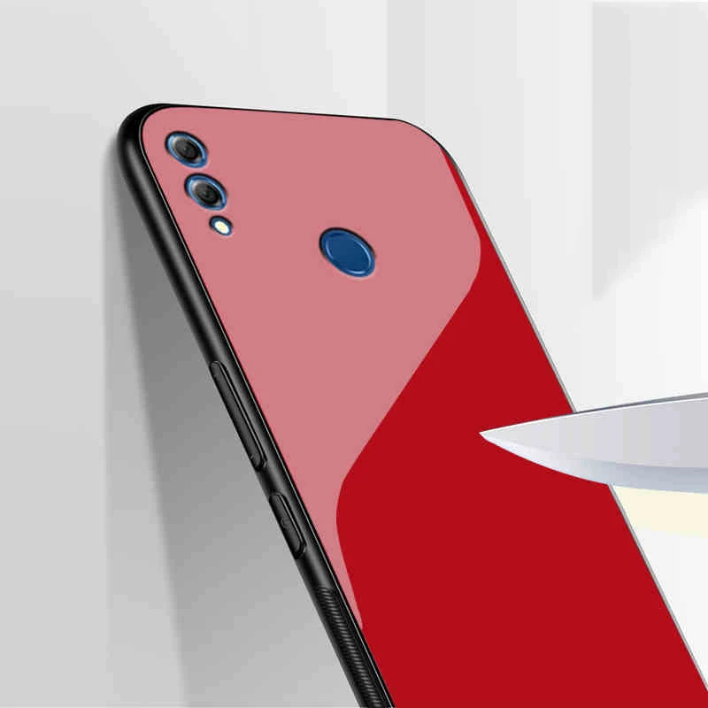 Роскошный стеклянный чехол для Honor 8S 8X 8C 8A Pro Play 7S 10i View 20, силиконовая рамка+ стеклянная крышка для huawei Y5 Y6 Y7 Y9 P30 Lite