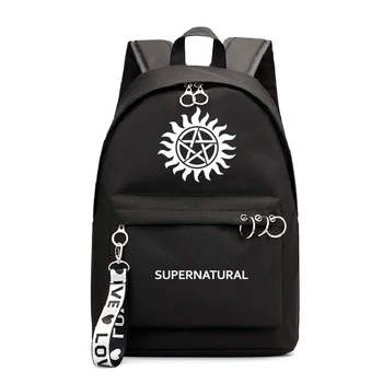 

Supernatural Bagpack Sac A Dos Femme Black Pink Backpacks Fashion School Bags for Teenage Girls Mochila Travel Backpack Rucksack