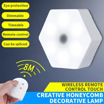 

Creative ABS Cabinet Light Night Light Closet Emergency Energy Saving Automatic Portable Wall Lamp LED Camping Remote Control