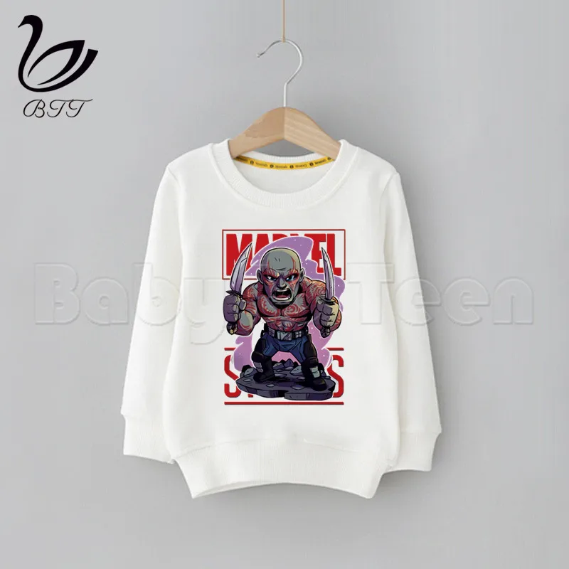 Marvel Avengers Iron Man Captain America Spiderman Print Kids Clothes Baby Cartoon Children Hoodie Sweatshirts Boys Children - Цвет: P
