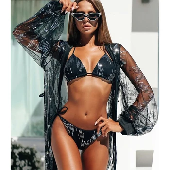 

2020 Sexy Diamond Thong Bikini Swimwear Women Micro Mini Bikinis Set Bandage Lace Up Swim Beach Wear Bathing Suit Black Swimsuit