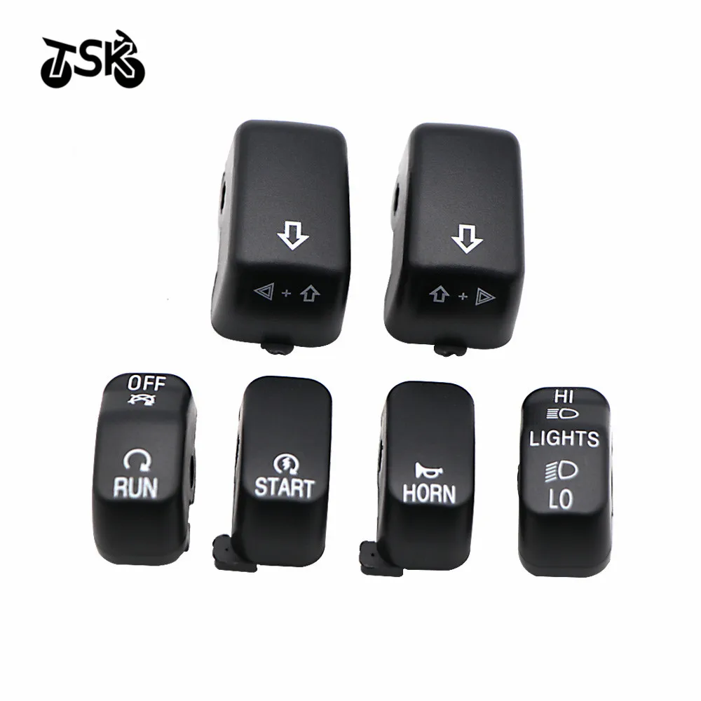 For VRSC 1996 - 2013 Sportster Road King 1996 – 2010 Dyna Softail  switch button buckle 6-piece for harley davidson 1996 later vrsc xl xr dyna softail yamaha chr aftermarket free shipping motorcycle parts skull 1 hand grips