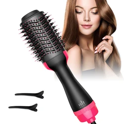 BJI 3 IN 1 Hot Air Brush One Step Hair Dryer Comb Volumizer Styler Hair Straightener Curler 1000W  Ion Blower Brush Dropshipping