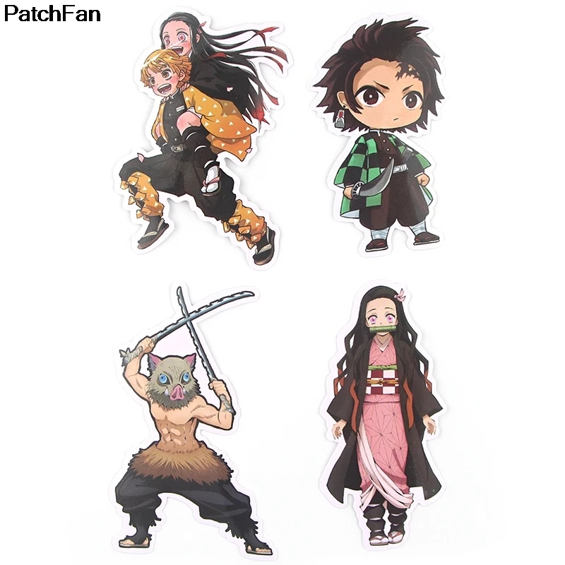 12 компл. Patchfan 17 шт. kimetsu no yaiba водонепроницаемые наклейки для скрапбукинга DIY багаж скейтборд ноутбук велосипед стены гитары A2627