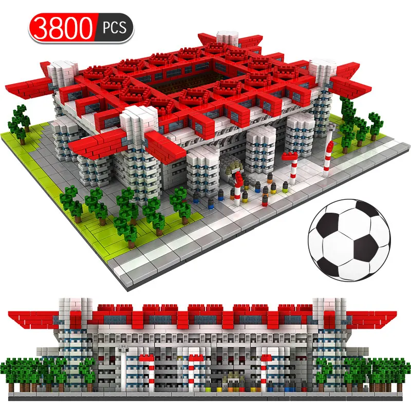 

Toys for Children Mini Blocks Famous Architecture Football Soccer Field Soccer Camp Nou Signal Lduna Park Model Building Blocks