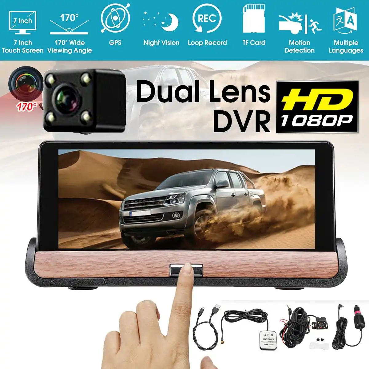 7 ''для Android 5,0 автомобильный gps-навигатор грузовик gps-навигатор сенсорный экран набор Nav bluetooth в-тире УСТРОЙСТВА навигации двойной объектив