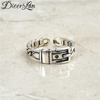 

Hot Sale Gothic 925 Sterling Silver Belt Rings For Women Bridal Antique Rings Rock Jewelry