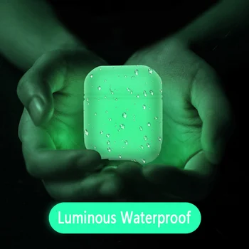 

Silicone Shock Proof Protective Case Holder Shell Cover Glow in the Dark for Apple AirPods Wireless Earphone Accessories