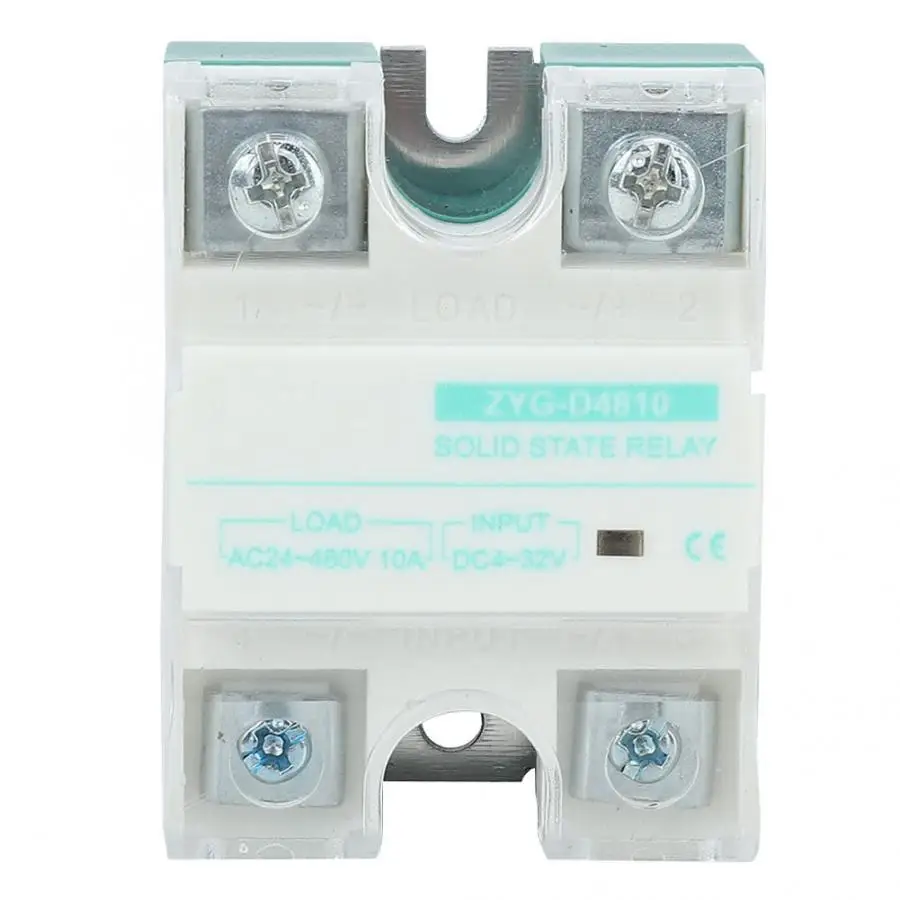 ZYG-D4810 4~ 32V 24~ 480V 10A DC-Однофазное реле твердотельное реле для регулировки цепи