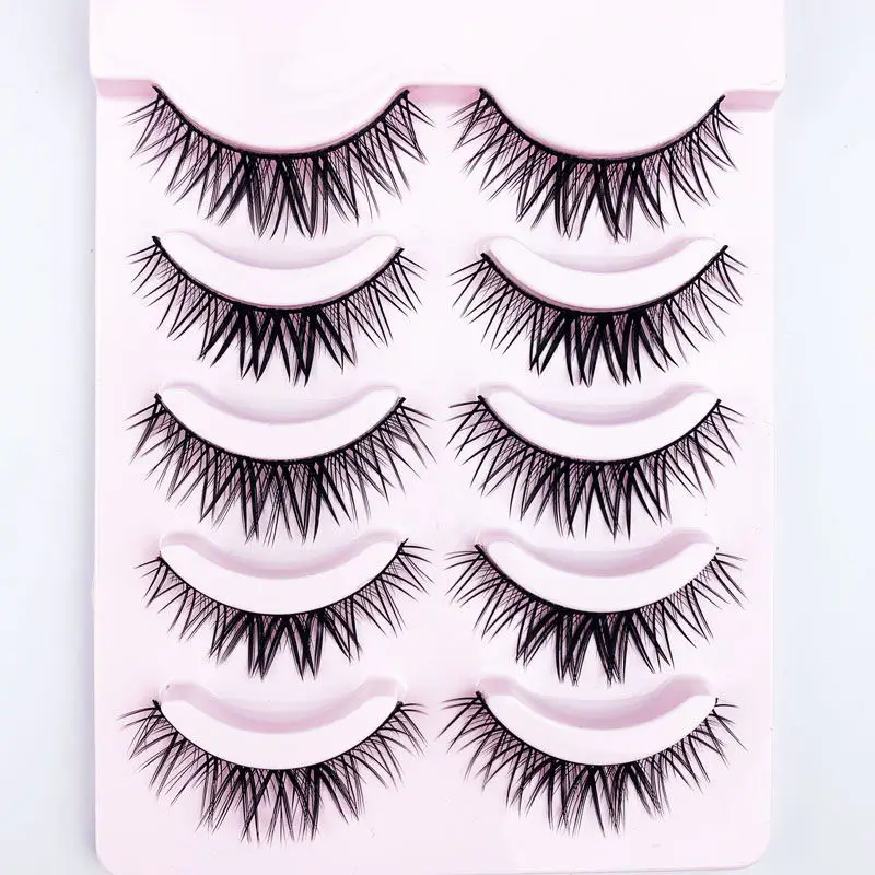 iguionss fairy false eyelashes cos handmade false eyelashes little devil big eyes naturally thick lolita eyelashes 5 Pairs Japanese Cos False Eyelashes Long Thick Eye Lash Handmade Acrylic Cross Eyelash Women Makeup False Eyelashes