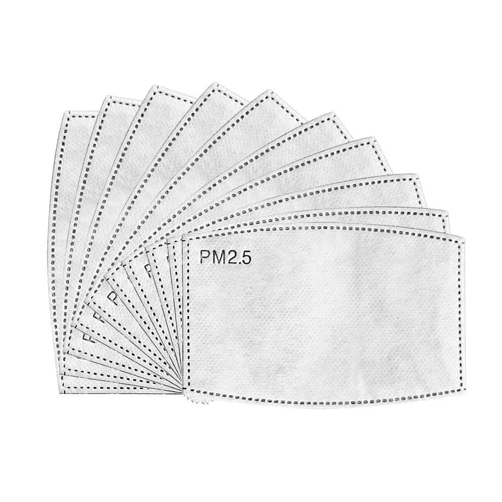 

50Pcs 5 Layers For KN95 Mask PM2.5 Activated Carbon Filter Insert Protective Filter For N90 Mouth Mask Anti Dust For N95 Mask