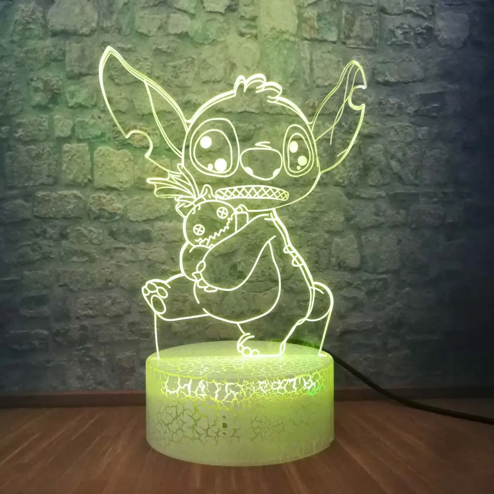 Прямая поставка стежка 3D свет визуальный светодиодный ночник 7 цветов Изменение Дистанционное управление стежка светодиодный настольный светильник для спальни подарок для детей