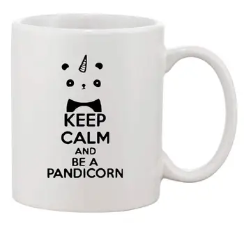 

Keep Calm and Be A Pandicorn Panda Unicorn Funny 11 Oz Ceramic Coffee Mug