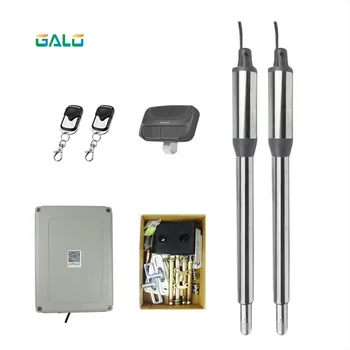 

AC to DC24V swing gate opener for heavy duty home gate 300KG per leafs thrust Stainless steel dual booms