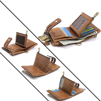 

Men's Business Genuine Leather Wallet Pocket Credit Card Holder Clutch Trifold Purse