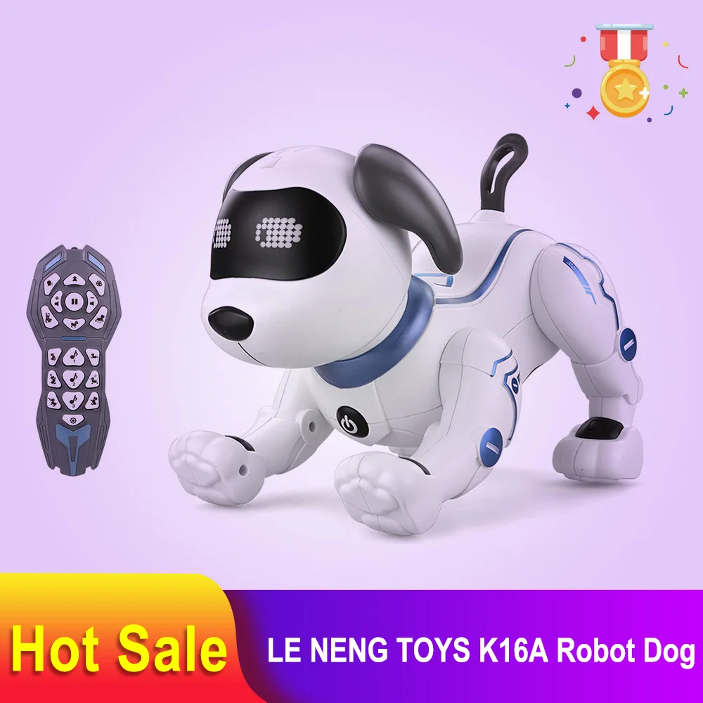 LE NENG игрушки K16A Электронные Животные радиоуправляемый робот собака голосовое