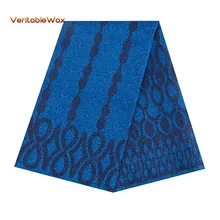 Новая мода высокое качество синий африканская ткань полиэстер ткань африканский восковой материал 6 ярдов принт ветрозащитный ни PL635