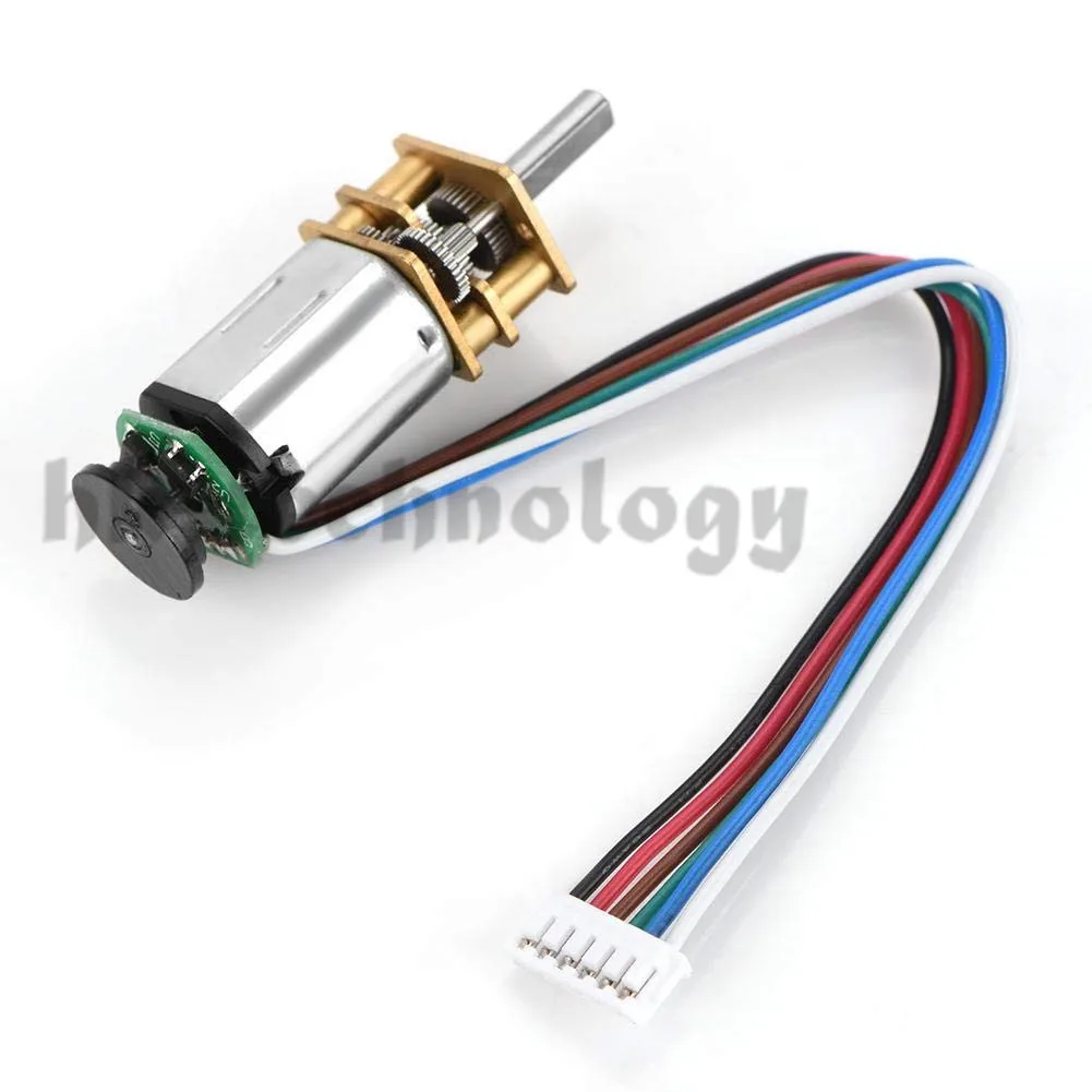 Bringsmart GB12-N20B микро двигатель постоянного тока 3V 6V с датчиком диске 30-500 об/мин