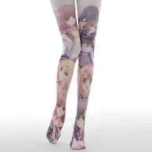 ; Пикантные женские туфли с рисунком в стиле "Лолита" колготки Косплэй вечерние Клубные в Японии с рисунком тату чулки Kawaii Harajuku нейлоновые колготки