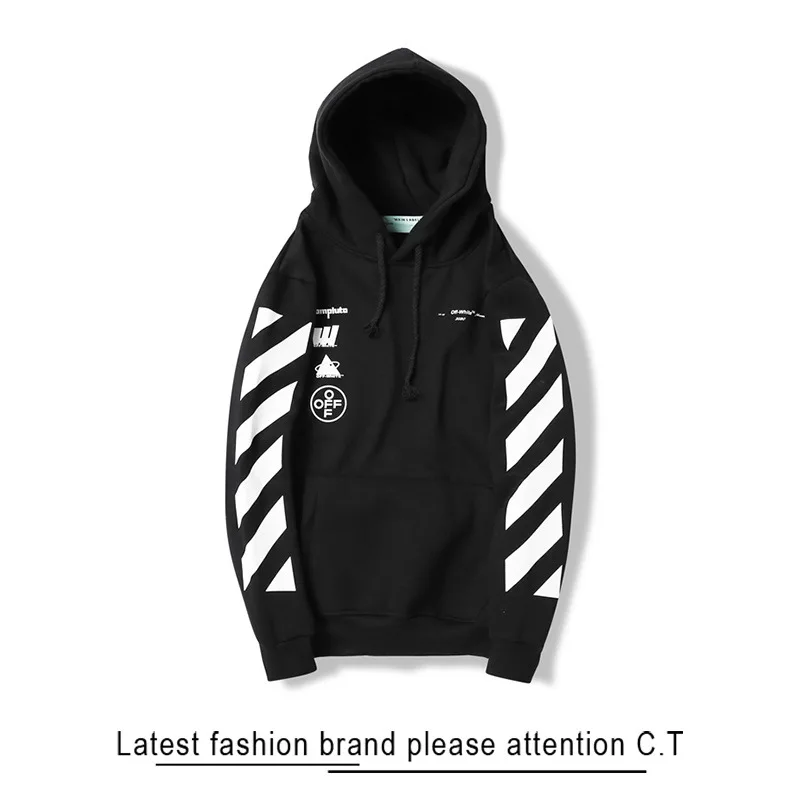 18SS OFF-WHITE OW новая безликая картина маслом мужская пара толстовка с капюшоном
