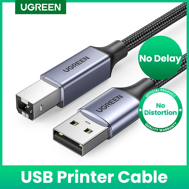 Ugreen Cable USB tipo B macho A macho para impresora, Cable 2,0 para Canon, Epson, HP, ZJiang, DAC|usb printer cable|printer cablecable usb a usb AliExpress