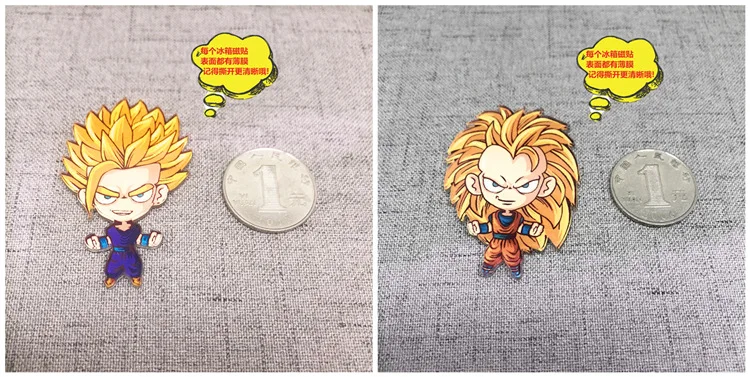 Милый мультфильм DRAGON BALL магниты на холодильник высококачественная акриловая краска магниты на холодильник Супер Saiyan магниты на холодильник