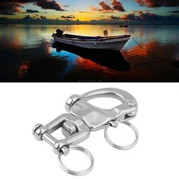 

Outdoor 2-3/4Inch Snap Stainless Steel For Sailboat Halyard Swivel Shackle Yacht Supplies Parts Accessories Useful