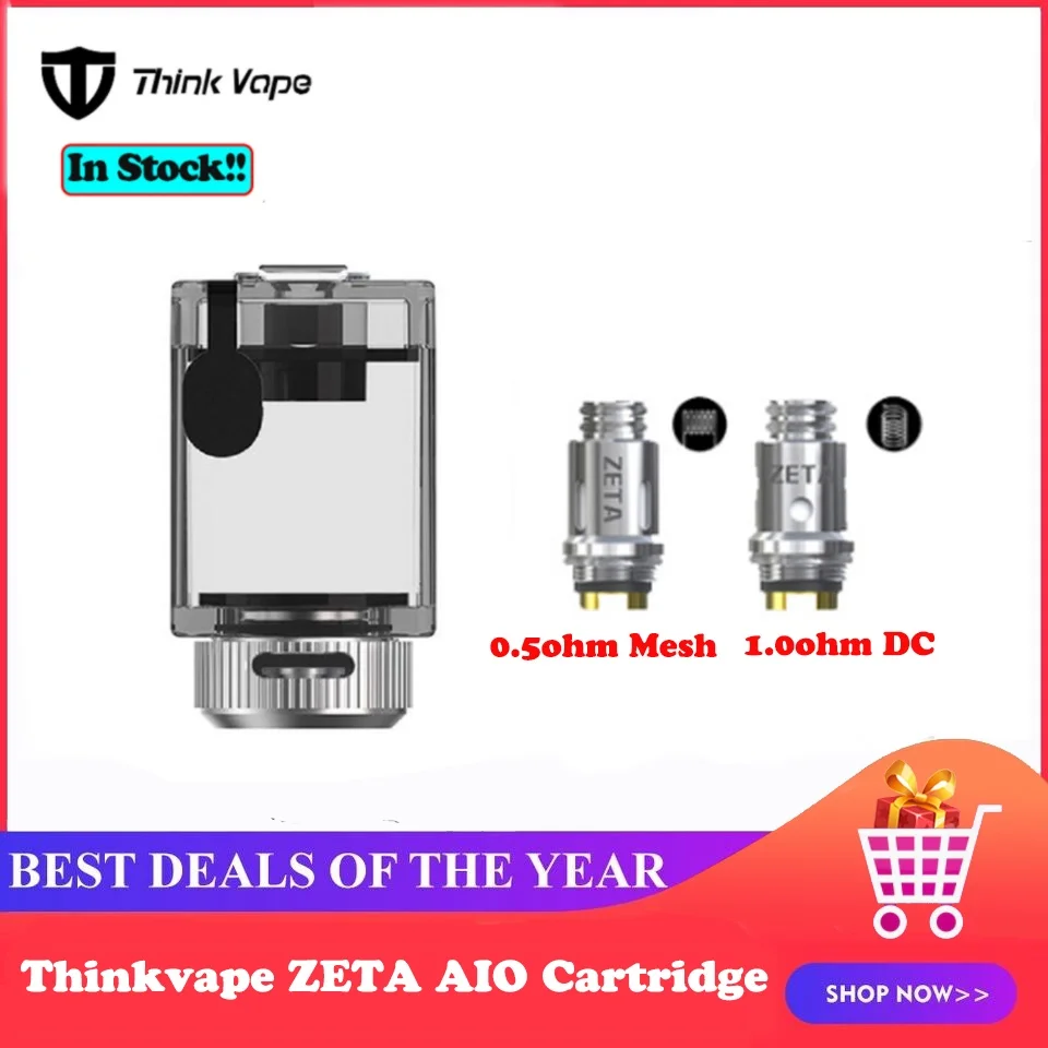 Сменный картридж Think Vape ZETA AIO емкость 3 мл с катушкой 0 5/1 Ом для Thinkvape Zeta Kit