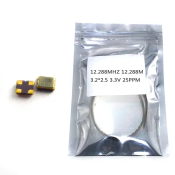 

10pcs SMD 3225 active crystal oscillator OSC 12.288MHZ 12.288M 3.2*2.5 3.3V 25PPM