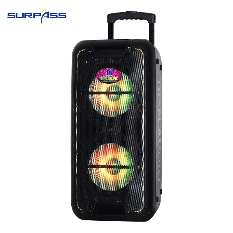 

High Power Big Bluetooth Speaker Dual 10 inch Retro Big Bluetooth Speaker With FM Radio
