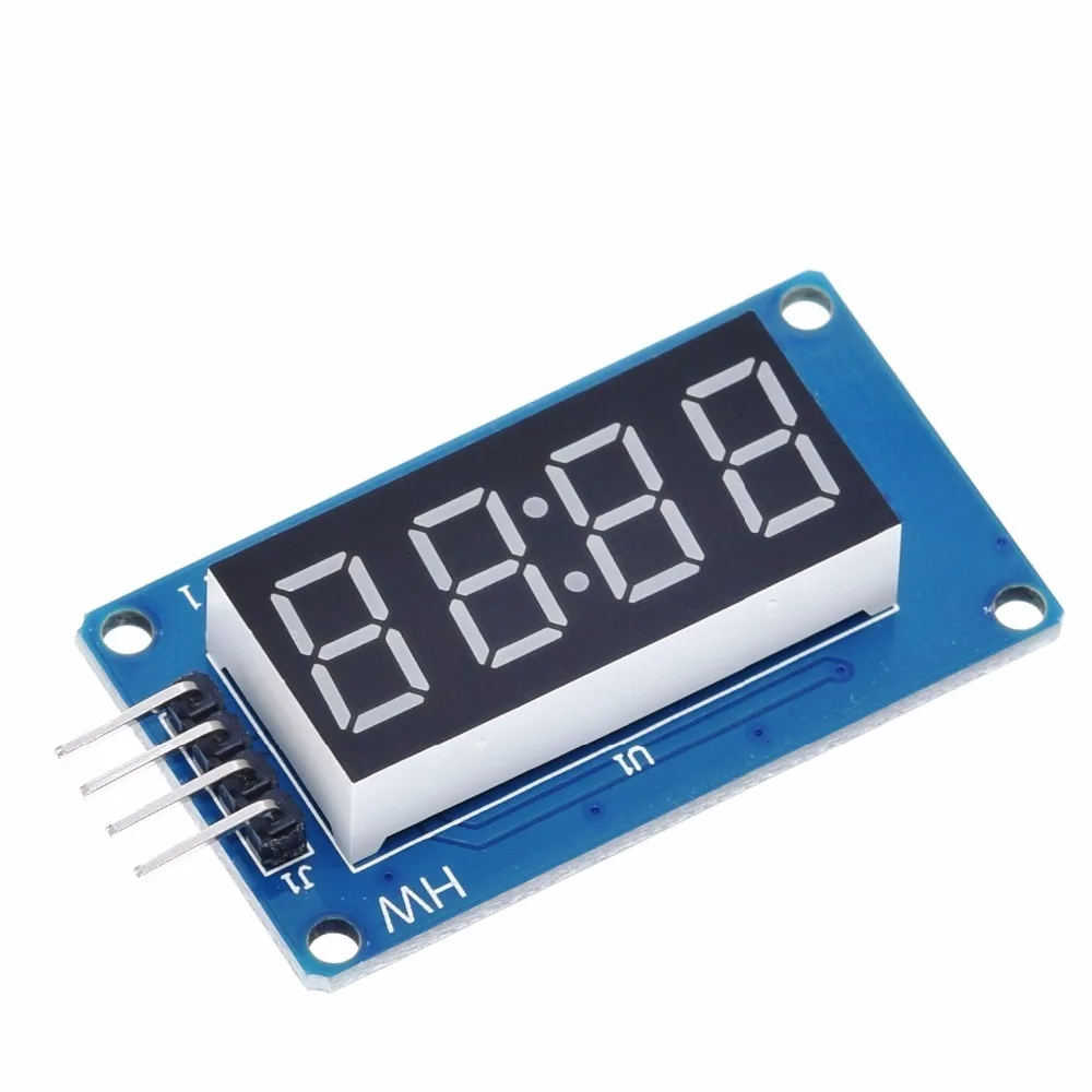 

1pcs TM1637 4 Bits Digital LED Display Module For arduino 7 Segment 0.36Inch Clock RED Anode Tube Four Serial Driver Board Pack